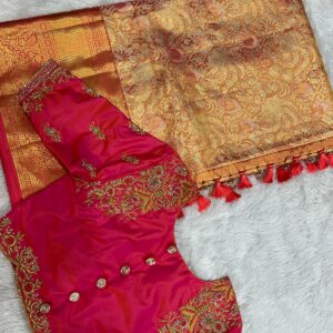 pink maggam blouse