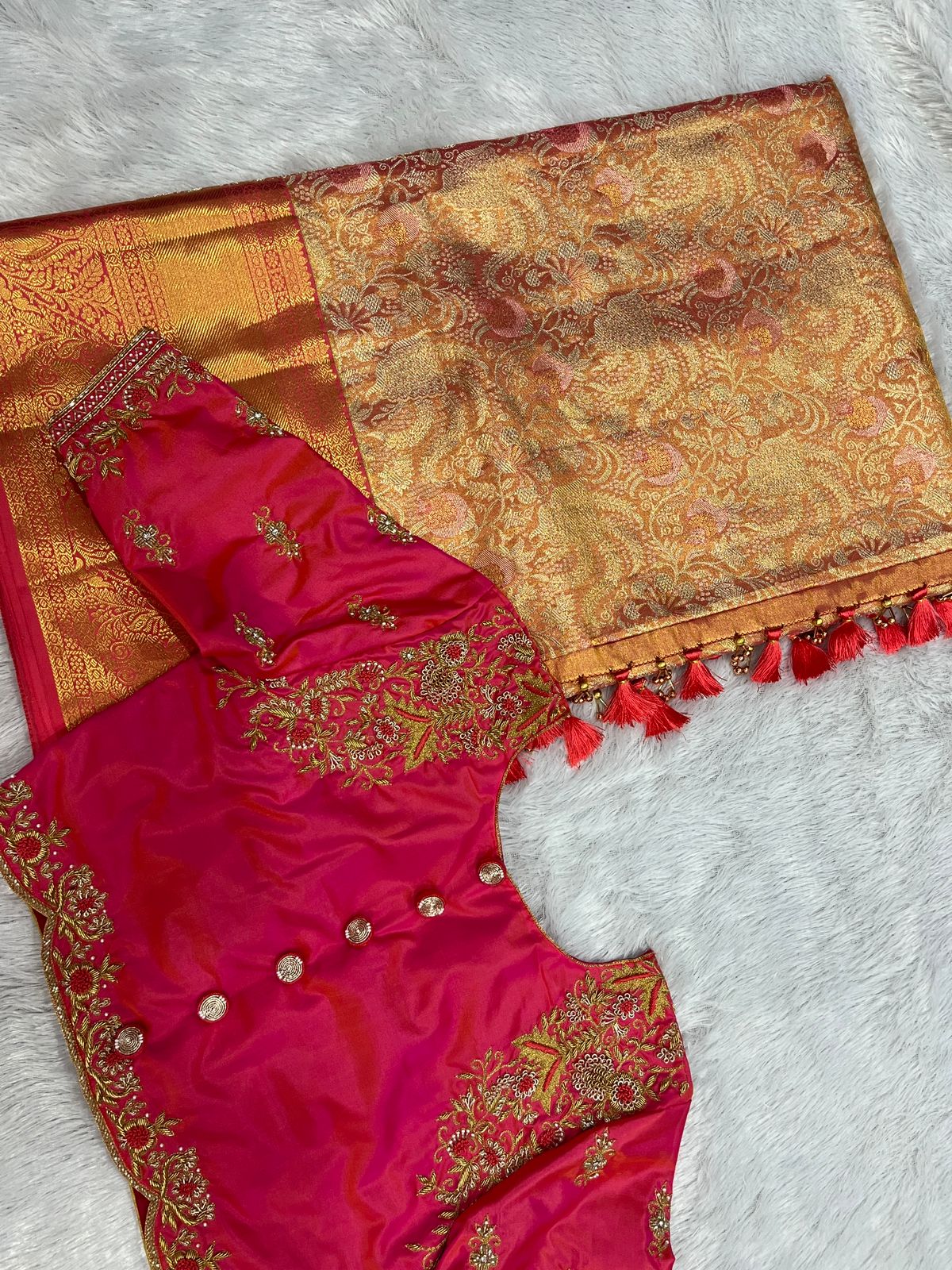 pink maggam blouse