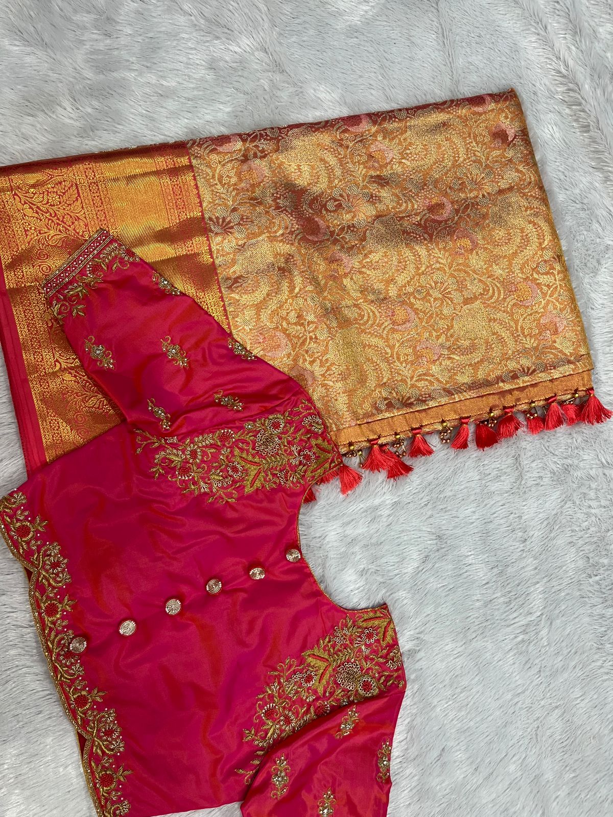pink maggam blouse - Image 2