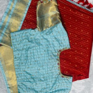 plain skyblue blouse